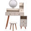 Meuble-lavabo moderne avec miroir et tabouret Modern