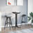 vidaXL Bar Table Black Engineered Wood, Powder-Coated Steel Medium-1085632860-1085632849