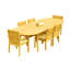 Leveb Outdoor 7 - Piece Teak Dining Set-11817941