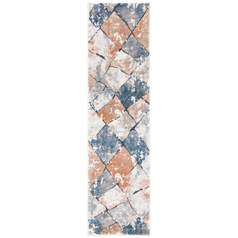 Coppertone Performance Geometric Rug, Runner 2'2" x 8'