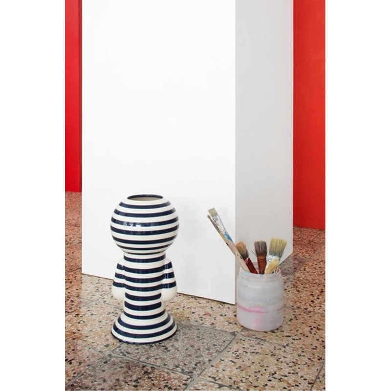 Dummy Handmade Eartenware Table Vase, Dark Blue