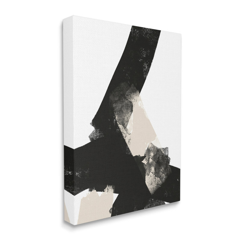 «Bold Black Shapes», par Rayon Won, Toile tendue, H 20 po x l 16 po x P 1,5 po
