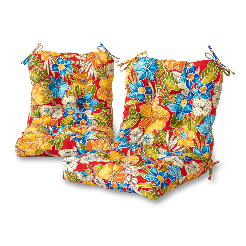 Coussin de chaise d'extérieur Lester, 2, H 21 po x l 21 po x P 21 po, Rouge Aloha