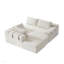 Ensemble de canapé modulaire rembourré en chenille moderne, meubles de salon modulaires en forme de L avec 6 coussins, conception à combinaison libre, modulaire-989846985-989846991