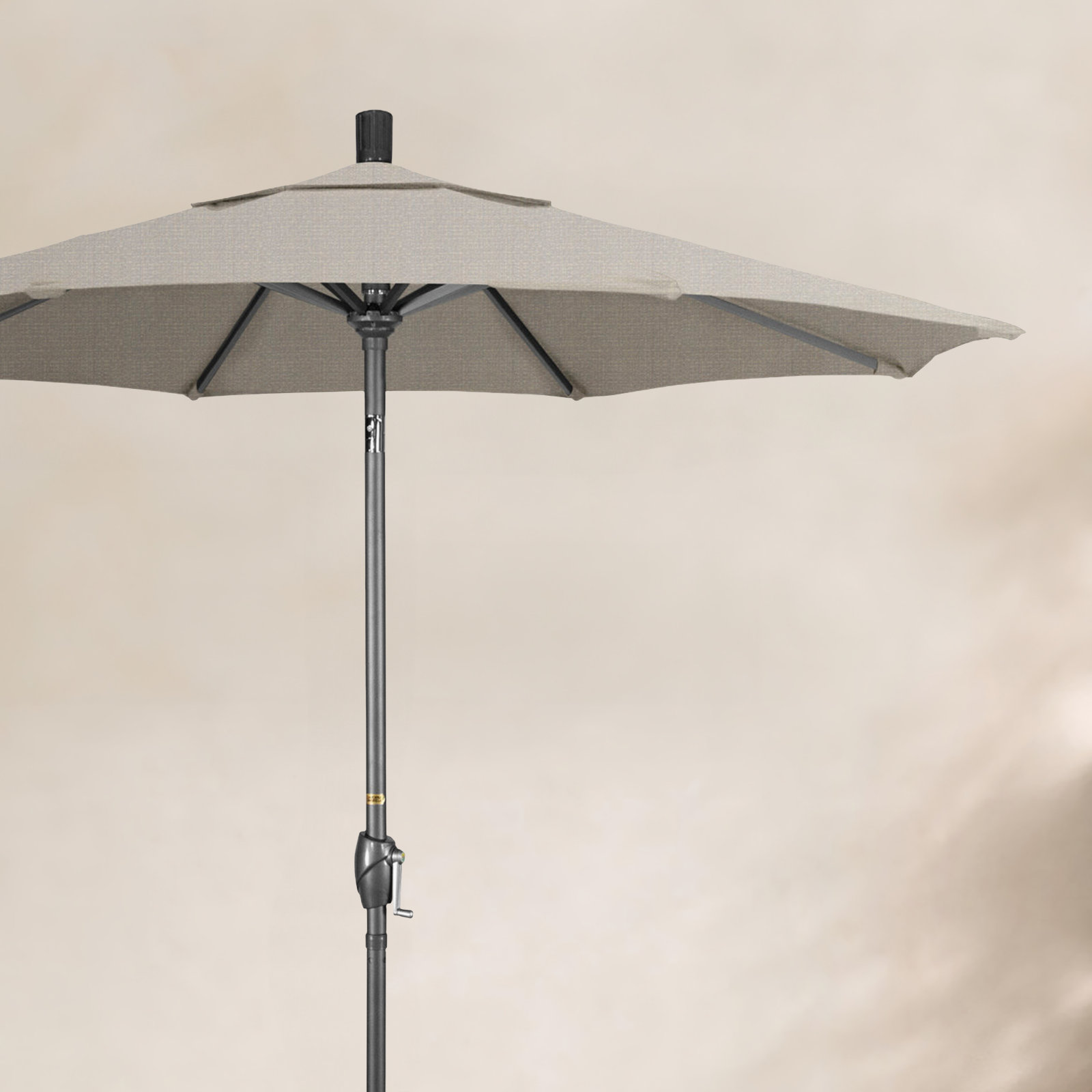 90'' Outdoor Umbrella, Gray, Canvas Pacific Blue Sunbrella® Canvas, Sunbrella®
