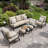 Vanwagenen 5-Person Patio Conversation Set With Cushion-783643323