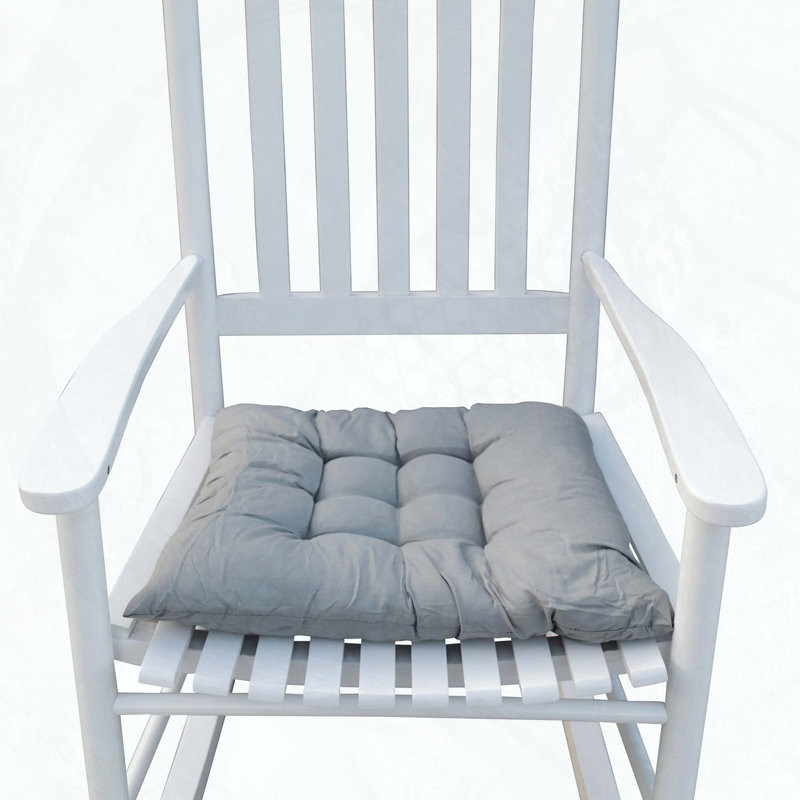 White Wooden Porch Rocker with Wide Seat and Armrests, White