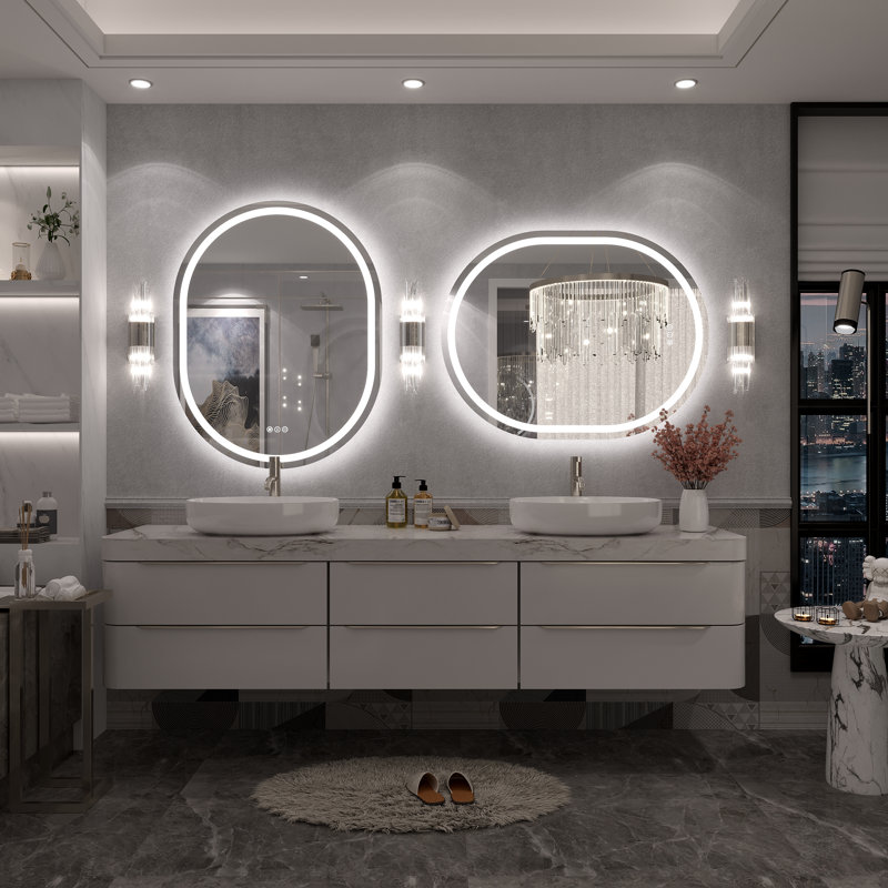 Miroir de salle de bain mural Molly, 36 po x 28 po