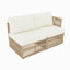 Ensemble de canapé modulaire d'extérieur en osier, canapé de patio en forme de L avec table basse et coussins en verre