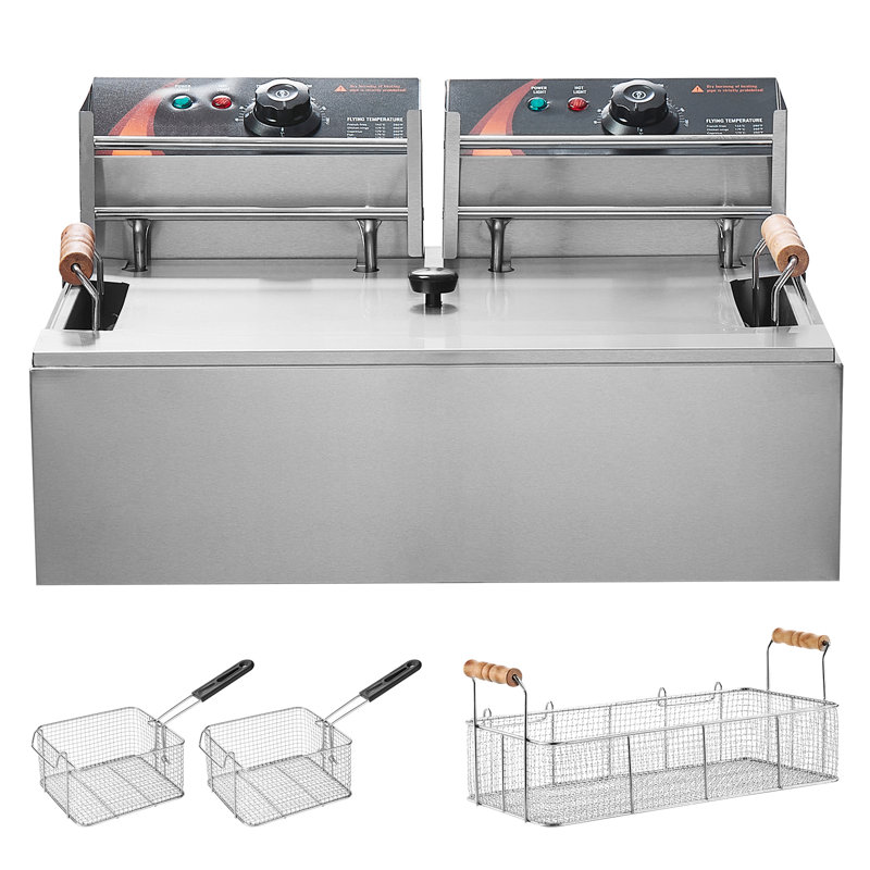 Commercial Electric Deep Fryer Countertop Deep Fryer 3000W 18Qt / 17L