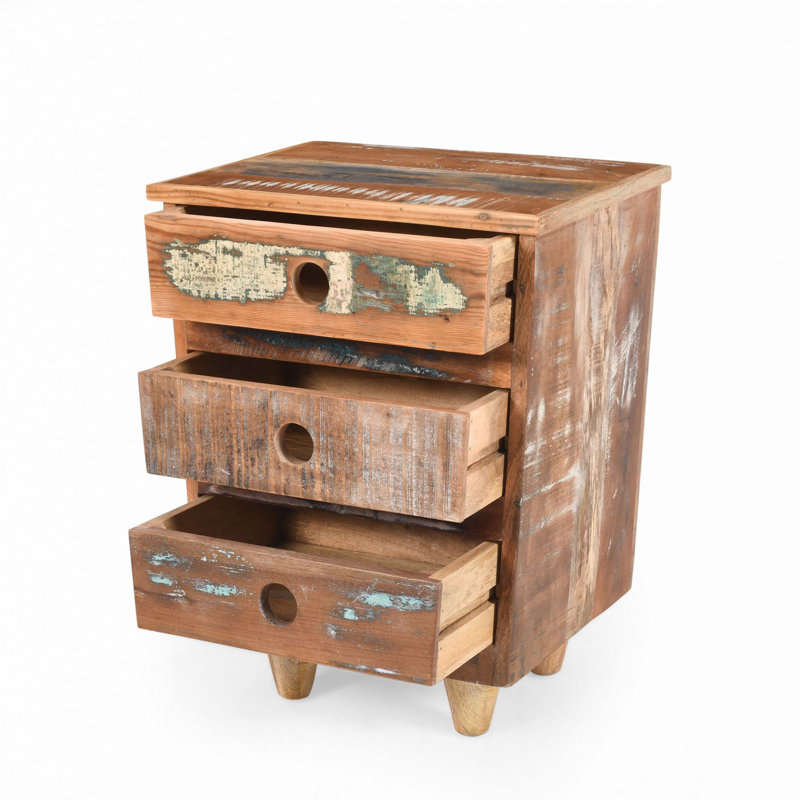 Table de bout en bois recyclé