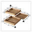 Plateau en bois massif Ayshea - ensemble de 3