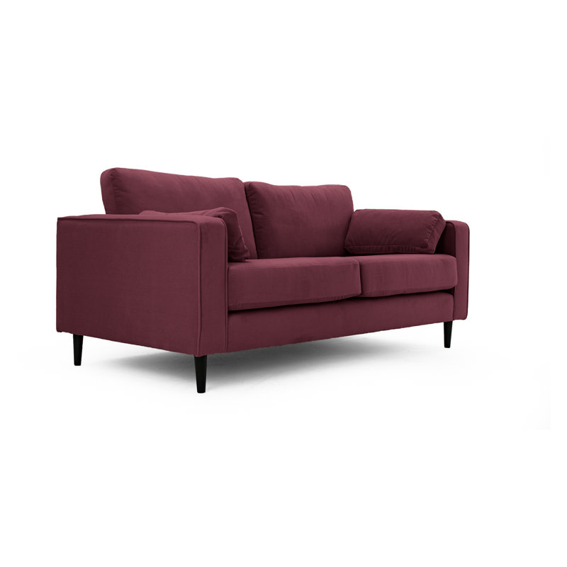 Millerville Velvet Sofa, Aubergine, 93"H x 140"W x 93"D