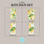 Ensemble de 4 serviettes de cuisine modernes Martha Stewart Lots Of Lemons