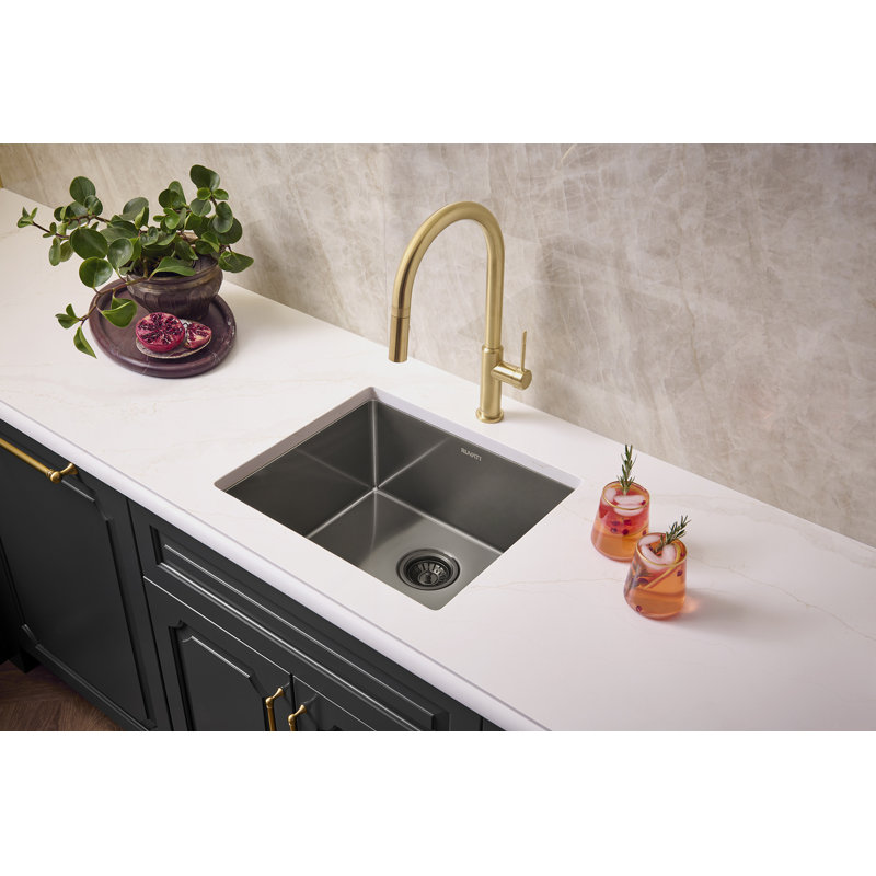 Ruvati 21-inch Stainless Steel Undermount Bar Prep Kitchen Sink, Gunmetal Black