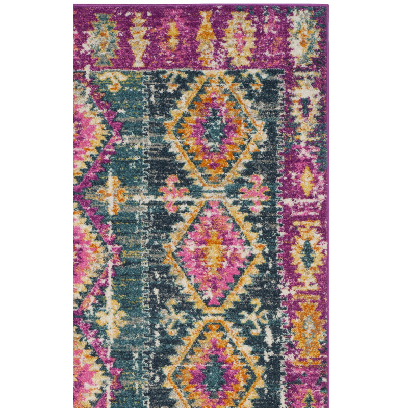 Felty Southwestern Fuchsia Area Rug, Rectangle 8' x 10'