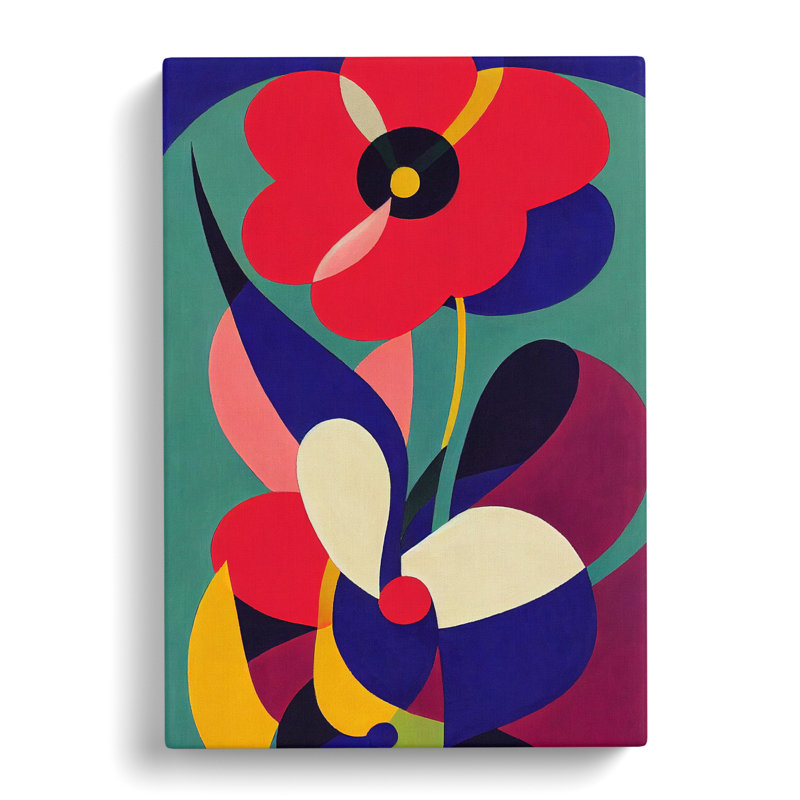 Samar Iris Flower Abstract Vol.1 - Wrapped Canvas Print, 76cm H x 50cm W x 3cm D