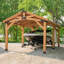 Backyard Discovery Norwood Cedar Wood Outdoor Patio Gazebo/Carport with Powerport 6m x 3.7m (20ft x 12ft)