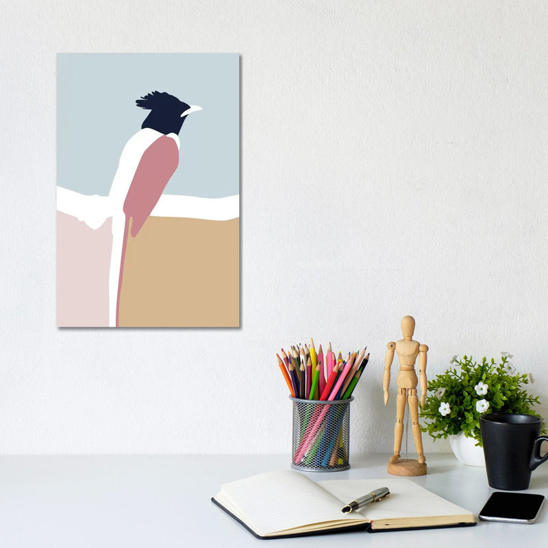 Bird Rectangle by Blek Prints - Wrapped Canvas Print, 20.32 cm H x 30.48 cm W