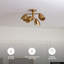 Plafonnier en laiton 4 lumières VidaLite Splay