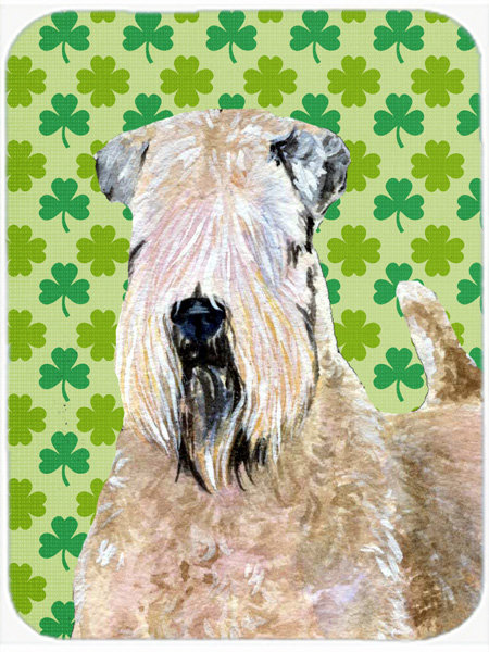 Planche à découper en verre caroline blé doux terrier st. saint-valentin Shamrock Lucky Irish