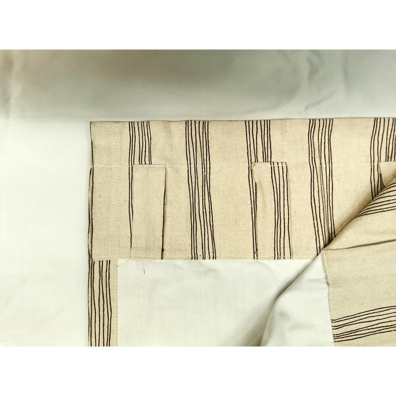 Panneau de rideau simple obscurcissant avec passe-tringle Natural Stripe