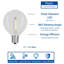 Kerstie 25 - Ampoule de rechange G40 de 2,25 po de hauteur par 1,5 po de largeur-9893528