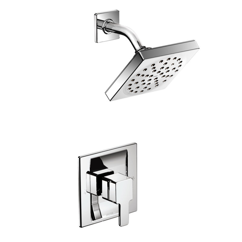 Robinet de douche 90 degrés avec valve brute et Posi-Temp, Chrome poli