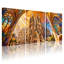 Ensemble de 3 tableaux sur toile représentant les vitraux de la Sagrada Familia-1389156770