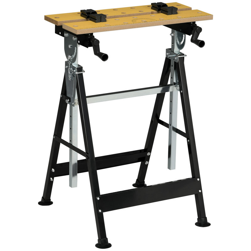 HOMCOM Work Bench Tool Stand With Adjustable Height And Angle