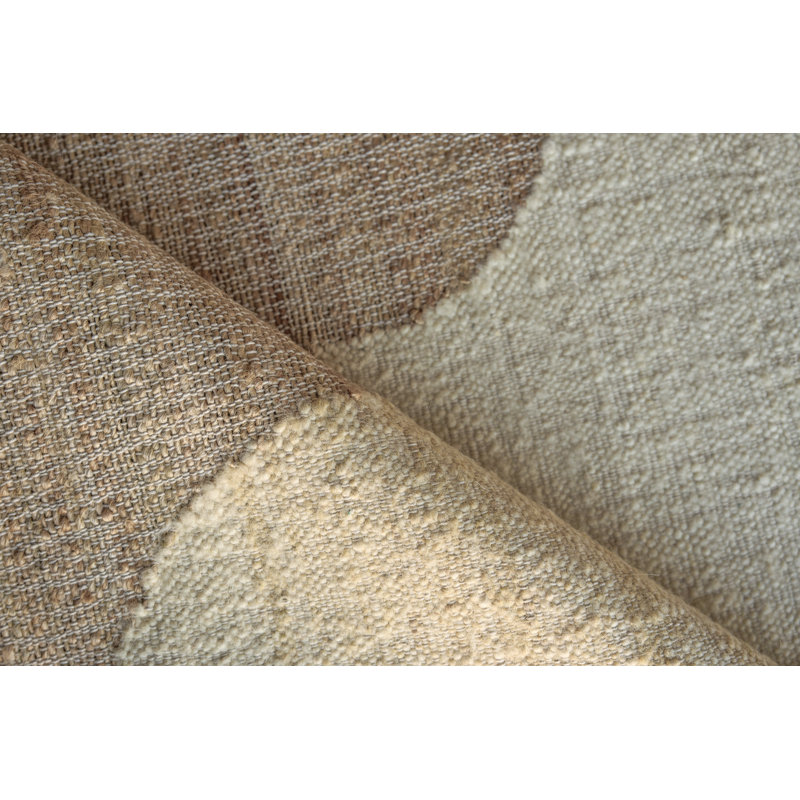 Pompano flatweave Wool/Jute Ivory/Beige Area Rug, 10'X14'