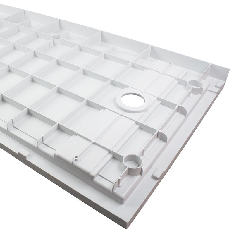 White Composite 60'' x 30'' Rectangular Shower Base with Left Drain