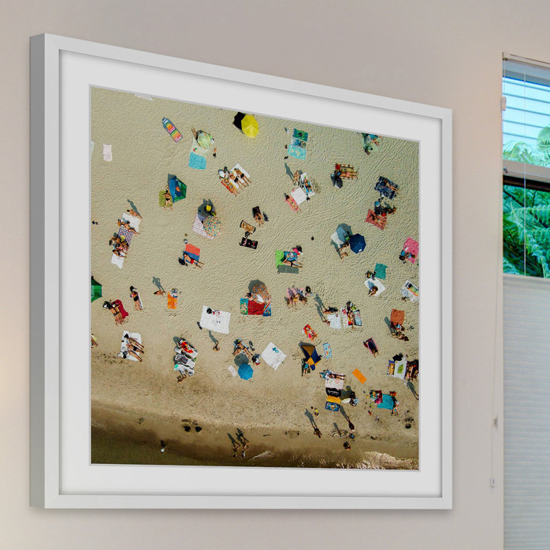 « beach serviettes », impression encadrée, H 12 po x l 12 po