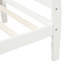 Lit plateforme simple en bois massif avec tête blanche