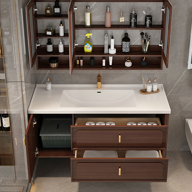 Simple and retro bathroom cabinet