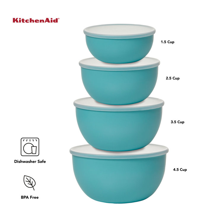 KitchenAid Classic Mixing Bowls, Set of 5, Aqua Sky 2 & Classic  Multifunction Can Opener/Bottle Opener, 8.34-Inch, Aqua Sky