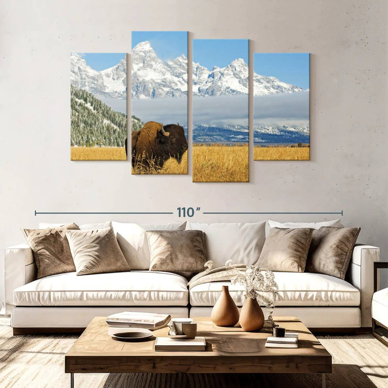 Grand Teton Bison Bull, 54" H x 84" W