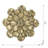 Succulent Wall Plaque, 10X1.6", Gold Luster Finish, Resin & Metal, Decor 10X1.6" Ornamentation, Gold, And Interior Element-600220609