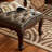 Retro Style Wood Upholstered Bedroom and Entryway Leather Bench