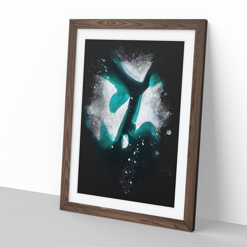 Iceberg in Greenland - Picture Frame Painting, 36cm H x 27cm W x 2cm D, Walnut