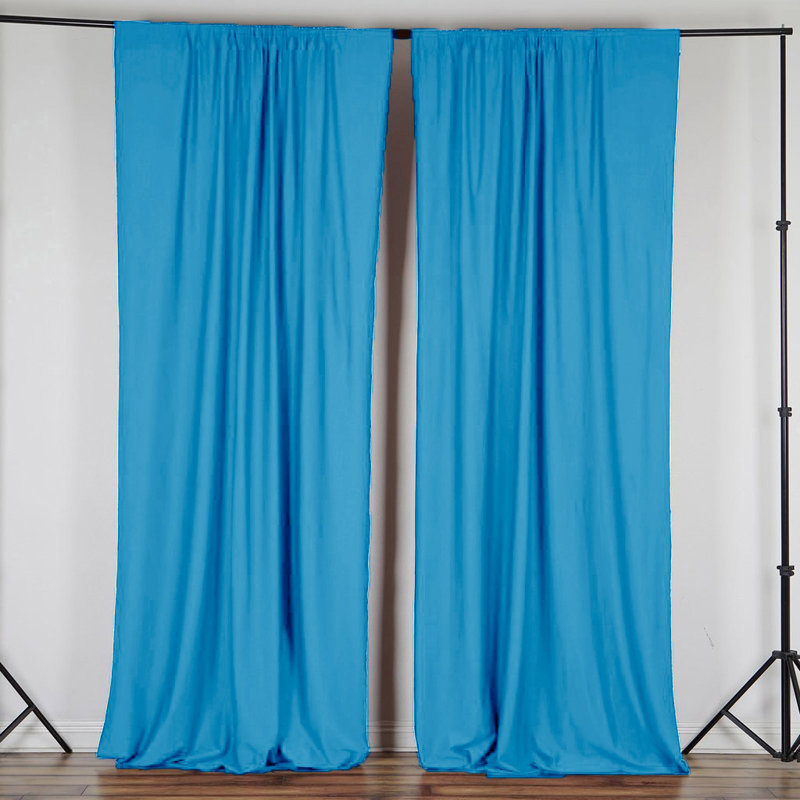 Panneau de rideau simple obscurcissant Antion, 56 po x 96 po, Turquoise