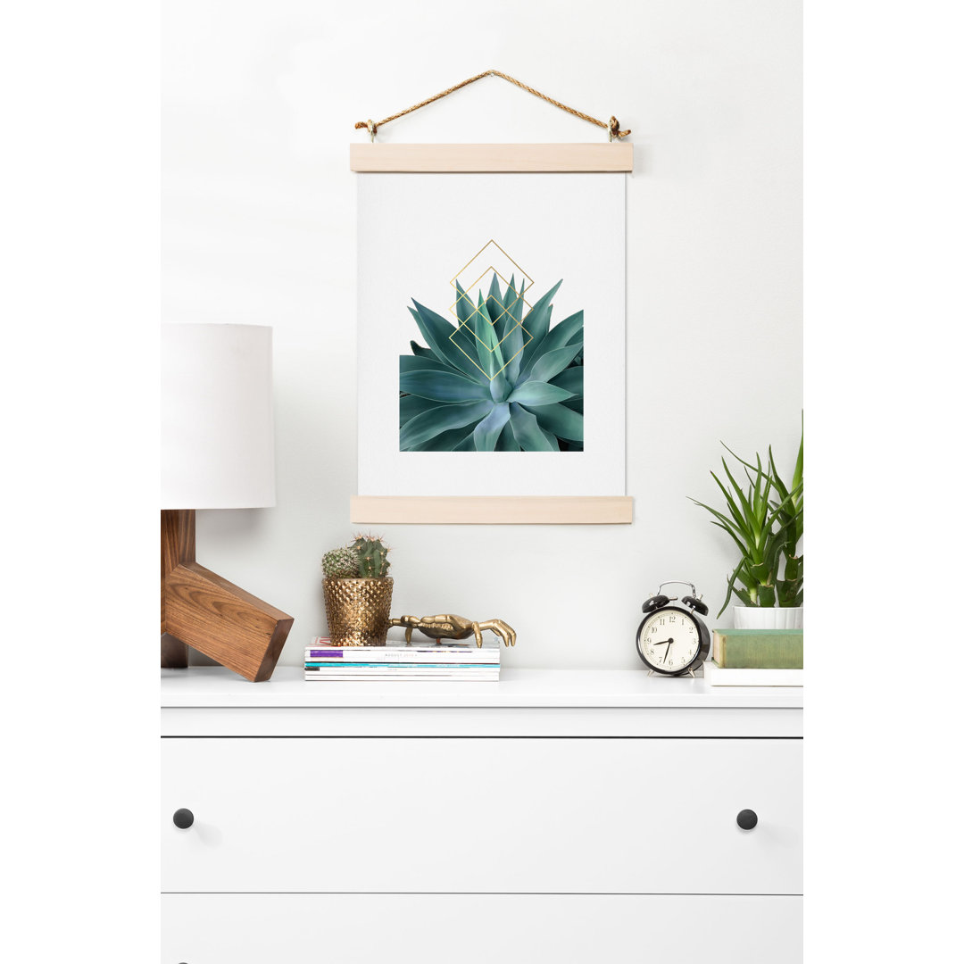 'Agave Geometrics' Graphic Art Print Society6 Mat 
