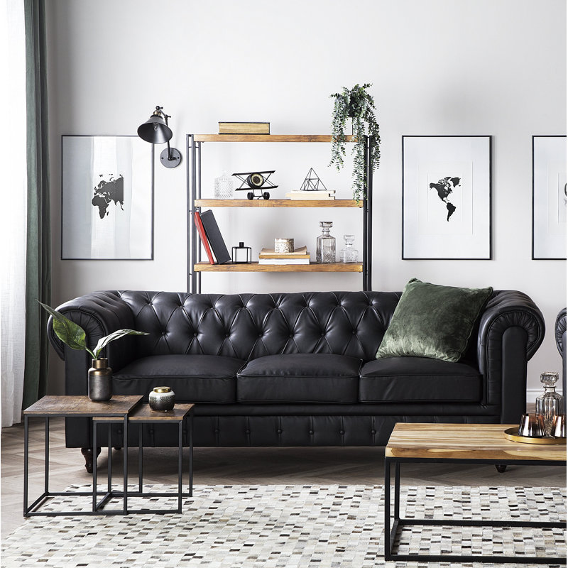 Mizelle Faux Leather Sofa