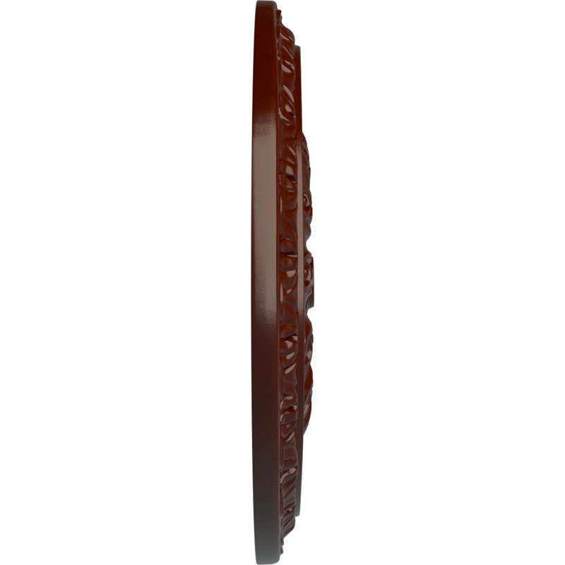 Endurathane Kirke Ceiling Medallion, 15 3/4"OD x 5/8"P (Fits Canopies up to 3 3/4"), Hand-Painted Brushed Mahogany Finish
