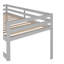 Lit mezzanine avec glissade, conception multifonctionnelle, simple (gris)