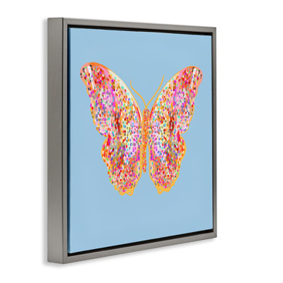 Cadre flottant Spitzled Glitzy Butterfly, design par Ashley Singleton