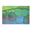 «Lime Green and Blue Stain Glass», reproduction de photo sur toile tendue-32708916