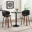 26" Upholstered Swivel Bar and Counter Stool with Wood Frame-325913604