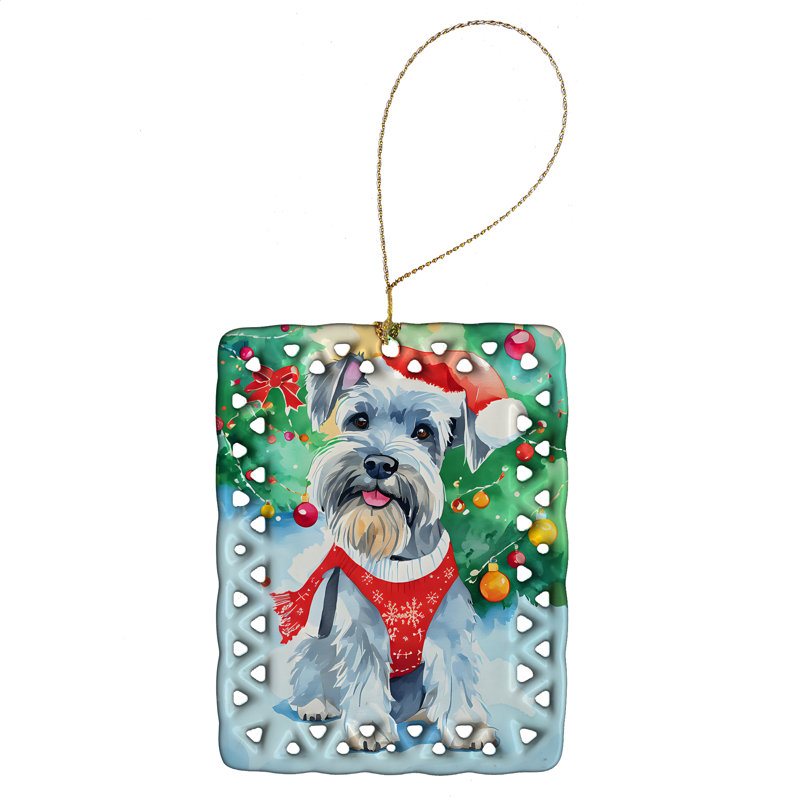 Ornement en porcelaine de Noël Schnauzer, Schnauzer 3631