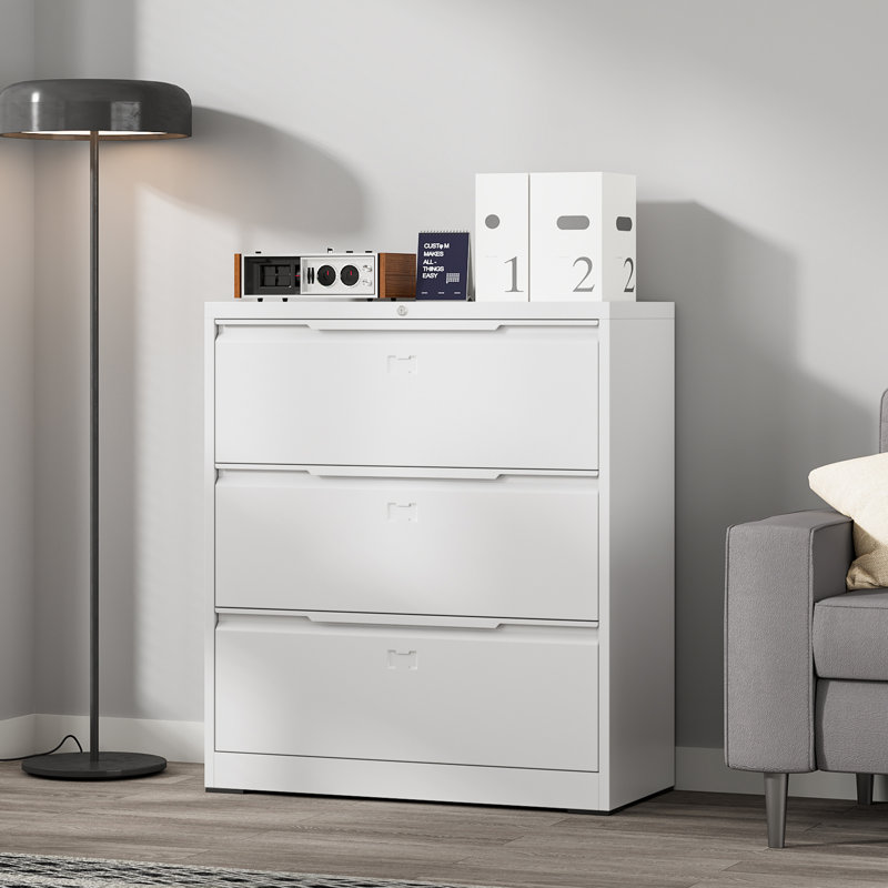 Amyma 35.4'' Wide 3 -Drawer File Cabinet